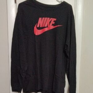 Nike Black Long Sleeve with Red Swoosh